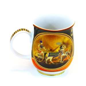 Ramses II, Handcrafted Egyptian Porcelain Mug Hand Painted 