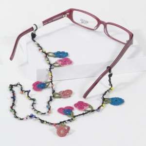 Handmade Eyeglass Sunglasses Eyewear Bead Flower Chain  