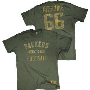 Ray Nitschke Reebok Vintage Green Name and Number Green Bay Packers T 