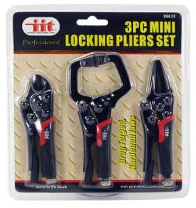 3Pc Mini Locking Pliers Vise Grip and C Clamp Set 039593896356  