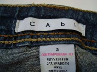 Cabi Sz 2 Contemporary Fit Stretch Denim Boot Cut Jeans  