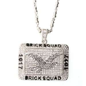  Iced Brick Squad Soulja Boy Pendant + Franco Chain 36 in 