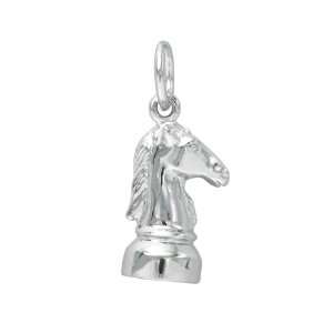 Sterling Silver KNIGHT CHESS FIGURE Charm Jewelry