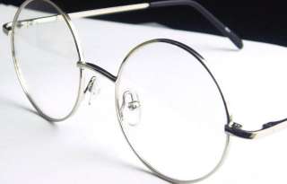 Size 46mm Round Harry Potter Silver Eyeglass Frame Men  
