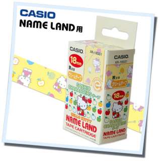 Brand New Hello Kitty CASIO NAME LAND Tape Cartridge Apple 18mm Sanrio 