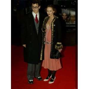 Johnny Depp and His Wife Vanessa Paradis Arrive at the Premier for 