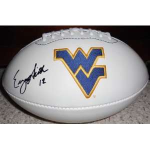  Geno Smith signed autographe West Virginia logo football 