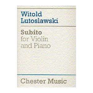  Witold Lutoslawski Subito For Violin And Piano Book 