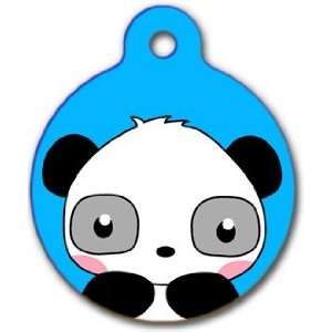  Cheery Panda Pet ID Tag for Dogs and Cats   Dog Tag Art 