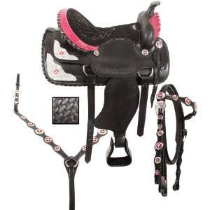  Black Western Horse Saddle Tack Show 16 17: Pet Supplies