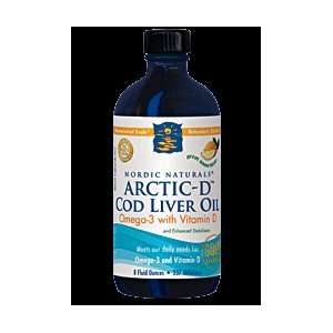  Arctic D Cod Liver Oil   Lemon Flavor   16 ozs. Health 