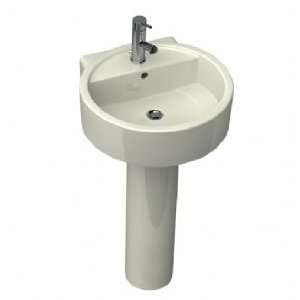   Solutions Solutions 20 Pedestal Fire Clay Bathroom Sink with Sin