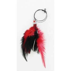  T&M Jigs 1oz Rigged Feather  Black/ Red #RF1BR Sports 