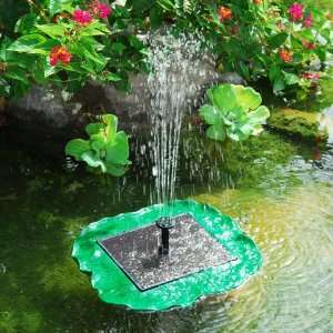  Solar Pond Fountain   Floating Lily Pad Design Patio 