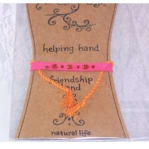  Helping Hand Friendship Bracelet in Pink 