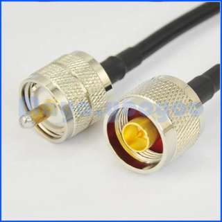 8in UHF PL259 male plug to N male jumper pigtail cable RG58  