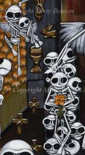 El dia de los muertos art gothic skeleton LE CANVAS  