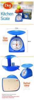 Spring Kitchen Scale Food Weight Bowl Scales Max 2kg  