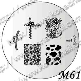 Konad Stamping Nail Nails Design Art Image Plate M61  