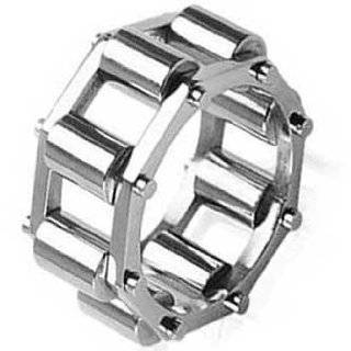 High Polished Stainless Steel Chain Ring for Men by Crazy2Shop
