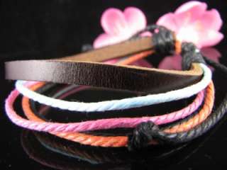 Hemp Ethnic Tribal Men Women Leather Bracelet Cuff LB20  