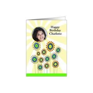  Happy flowers and sunshine photo birthday card Card 