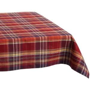  DII Harvest Bounty Plaid Tablecloth, 52x52