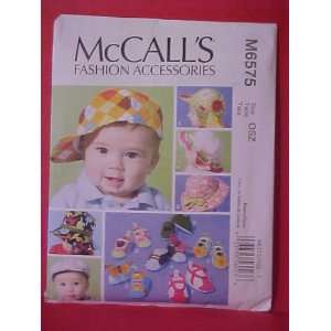  Mccalls M6575 Sewing Pattern; Infants Hats and Soft 