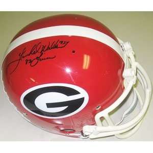  Autographed Herschel Walker Helmet   Authentic Sports 