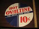 OVALTINE 1930s paper store soda fountain display sign,h