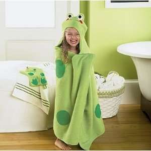  Jumping Beans® Frog Hooded Bath Towel, in Green Baby