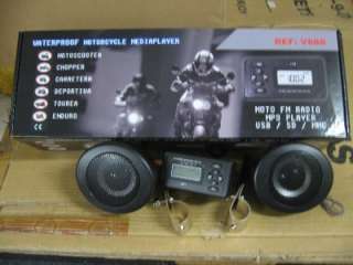 Motorcycle  FM radio system W/ 3 inch speakers sd bl  