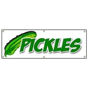  72 PICKLES BANNER SIGN sour fried dill kosher pickle 