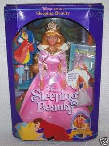   Disney Classics Sleeping Beauty Mattel Barbie Size doll magic eyes NIB