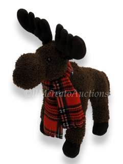 GUND ALPINE 88034 Plush Brown Moose Stuffed Animal Toy Red Winter 