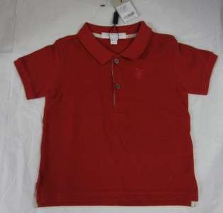   BOYS PIQUE PALMER POLO SHIRT MILITARY RED SIZE 18 MONTHS NWT  