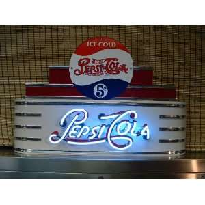  Pepsi Co. Vintage Style Neon Diner Sign   Sports 