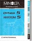 minolta dynax 5 maxxum 5 film camera original instruction manual 