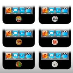  IPOD TOUCH 4 CHRISTMAS DESIGN HOME BUTTON STICKER 6 IN 1 