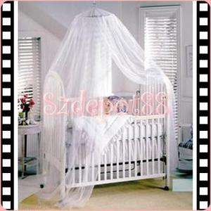 White Baby Girl / Boy Mosquito Bed Canopy Crib Netting!  