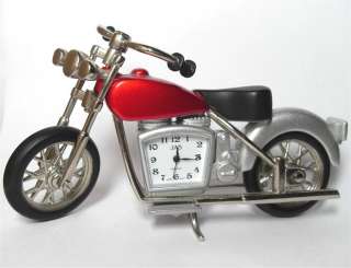 JAS Motorcycle Metal Motor Bike Miniature Novelty Clock Quartz Japan 