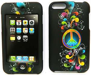 Ipod Touch 2nd/3rd Gen Hard SnapOn Cover Case Rainbow Peace Music 