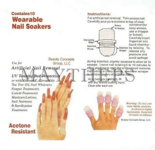 10pc Wearable Nail Soakers Acrylic Nails Polish Remover  