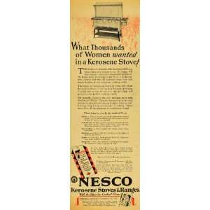 1929 Ad Nesco Kerosene Stove Range Rockweave Wicks   Original Print Ad