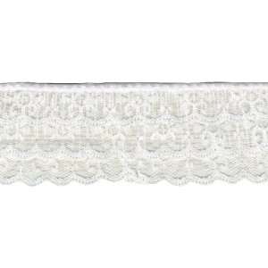  Wrights Three Tier Lace 2 1/2 Wide 12 Yards White