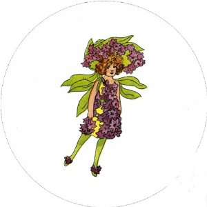  Flower Children 58mm Round Pin Lapel Badge Hyacinth: Home 