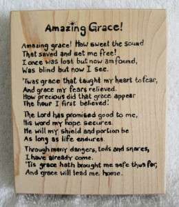 Northwoods rubber stamps religious Amazing Grace song religious  