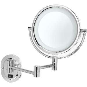  Jerdon HL65CD 8 Inch Lighted Wall Mirror, 5X Magnification 