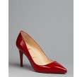 christian louboutin red patent leather pigalle point toe pumps