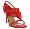valentino red satin bow detail sandals